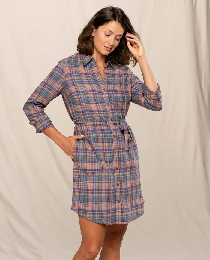 ToadandCo Flannels Women8217s ReForm Flannel Shirtdress Fawn
