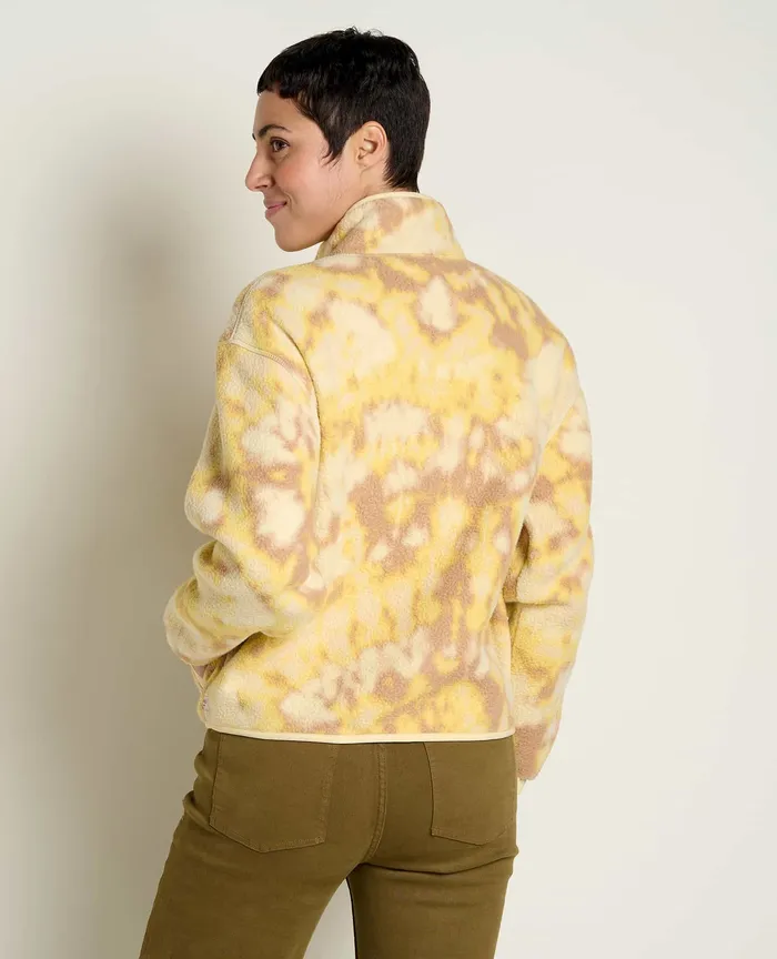 ToadandCo Jackets and Layers Women8217s Women8217s Campo Fleece Jacket Barley Tie Dye Print