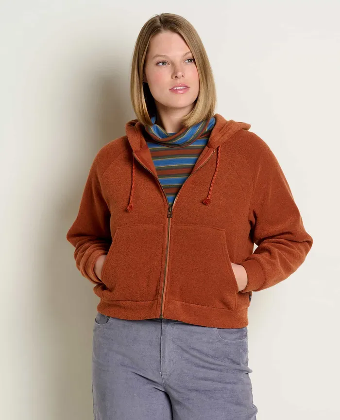 ToadandCo Whitney Terry Zip Hoodie Cinnamon Women8217s Jackets and Layers