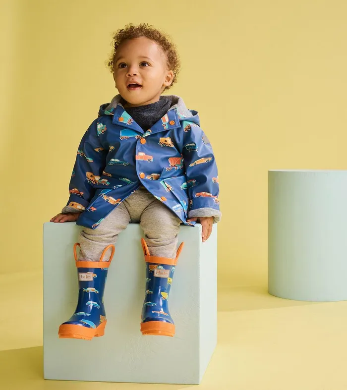 Toddler Boys Driving Cars Rain Boots Hatley