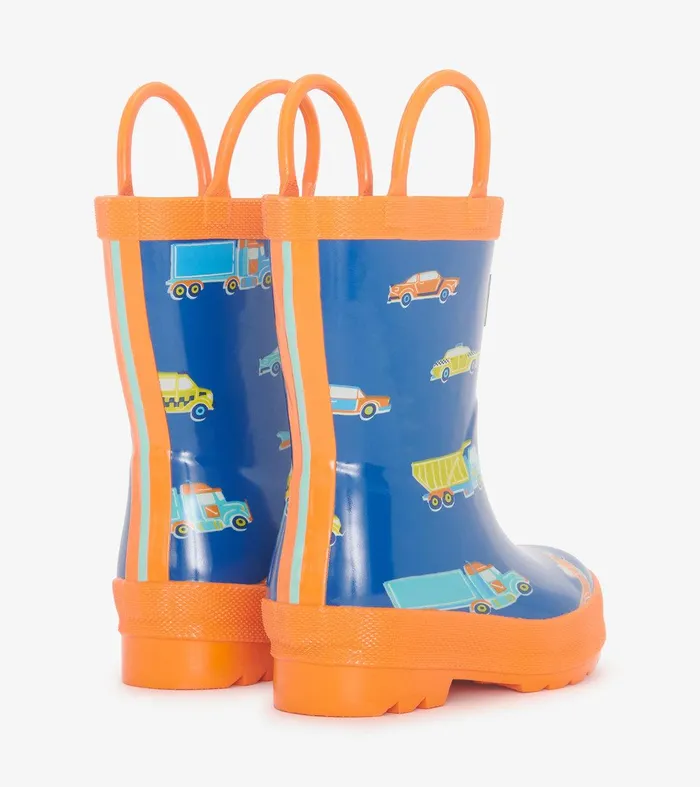 Toddler Boys Driving Cars Rain Boots Hatley