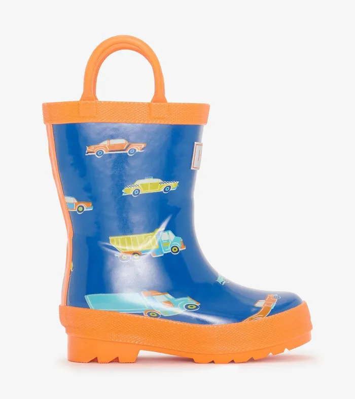 Toddler Boys Driving Cars Rain Boots Hatley
