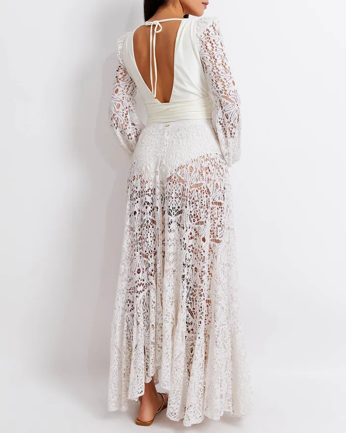 Tops and Bodysuits Women PatBO Lace Sleeve Bodysuit X Harrods EXCLUSIVE