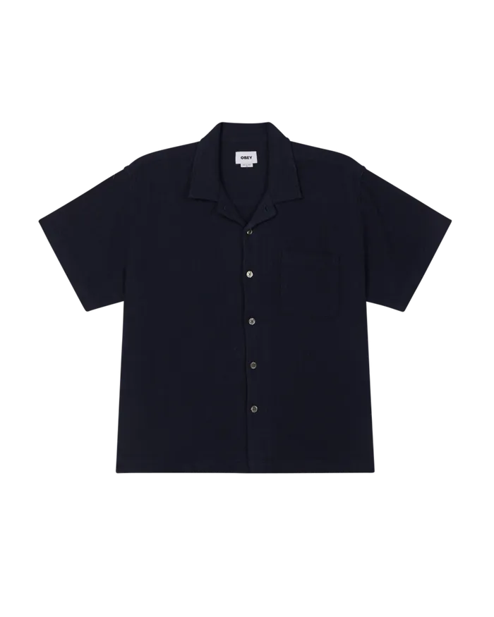TOPS CURTIS SS SHIRT Navy OBEY Clothing Men