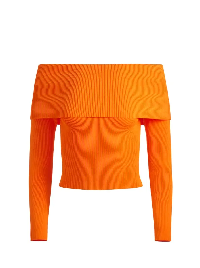 Tops Women Alice Olivia Dolan Pullover Orange Blaze