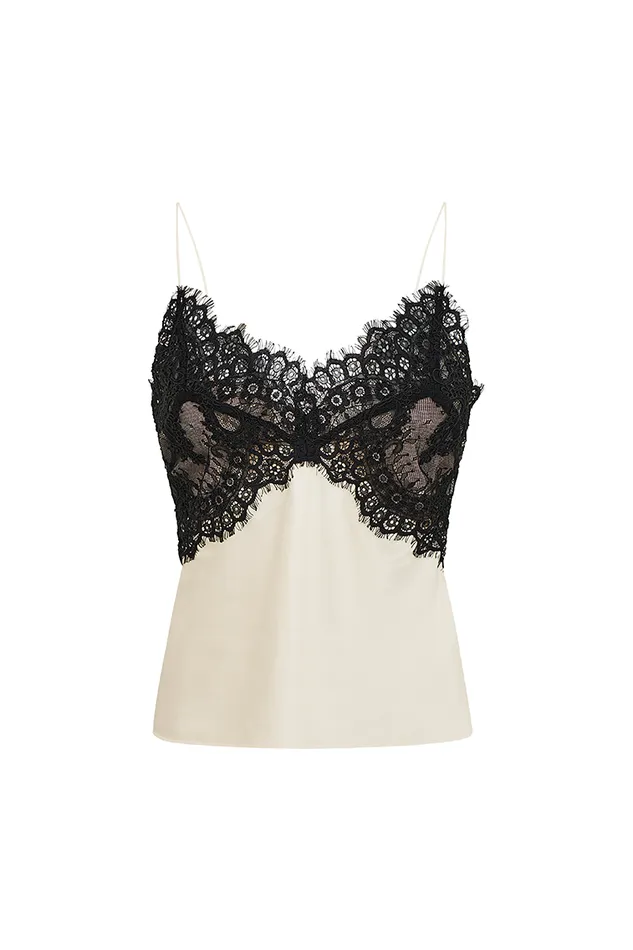 Tops Women LoveShackFancy Talulah LaceTrimmed Cami Top Cream