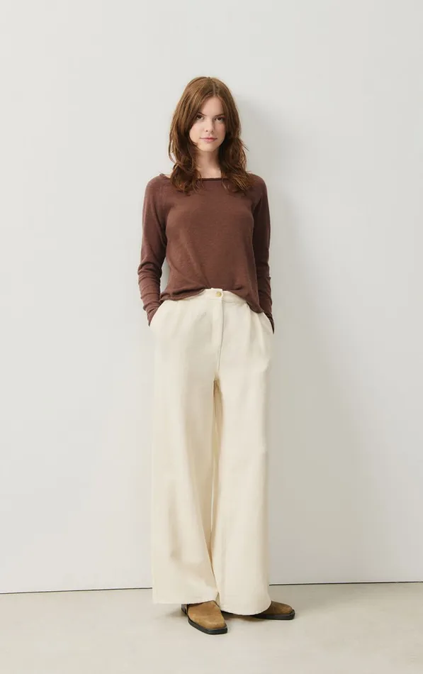 Trousers Afaz Ecru Women American Vintage Trousers Trousers Afaz Ecru Women American Vintage Trousers