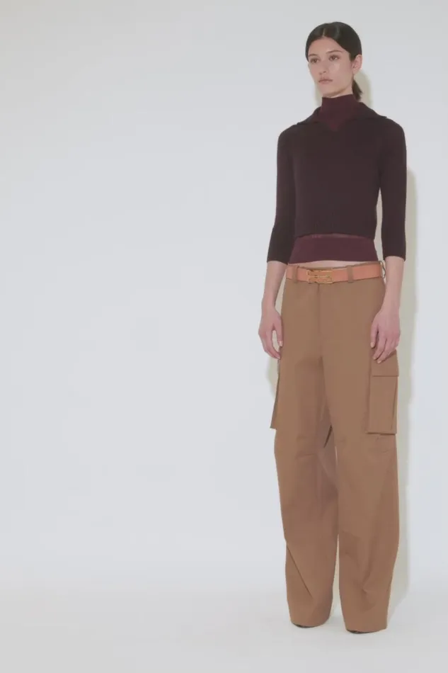Trousers and Shorts Women Victoria Beckham Relaxed Cargo Trouser In Tobacco