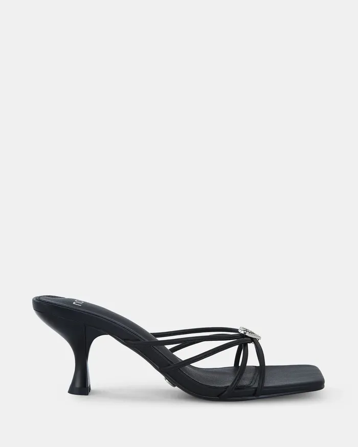 USINI BLACK Open Toe Heels Women Peep Toes NOVO Shoes