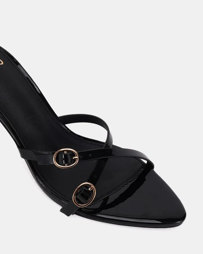 VALKYRIE Black Patent Mules Women Party NOVO Shoes