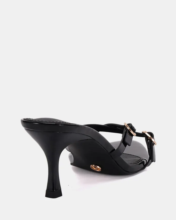 VALKYRIE Black Patent Mules Women Party NOVO Shoes