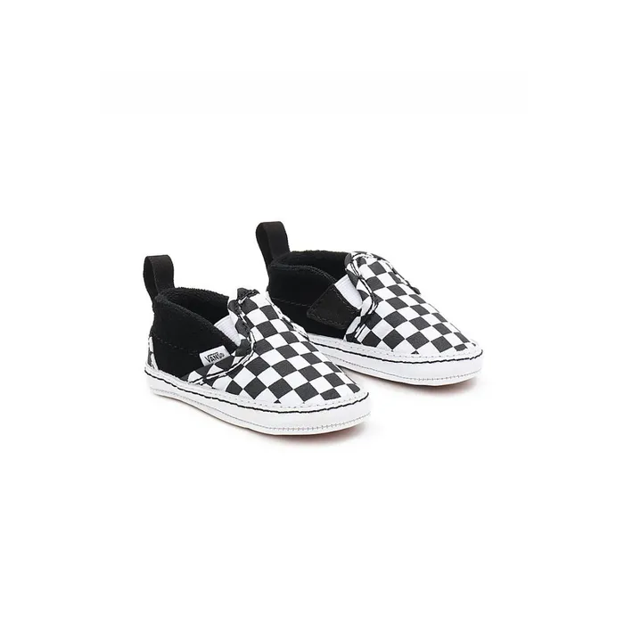 Vans Classics Kids Infant Checkerboard SlipOn Hook And Loop Crib Shoes 01 Year Black
