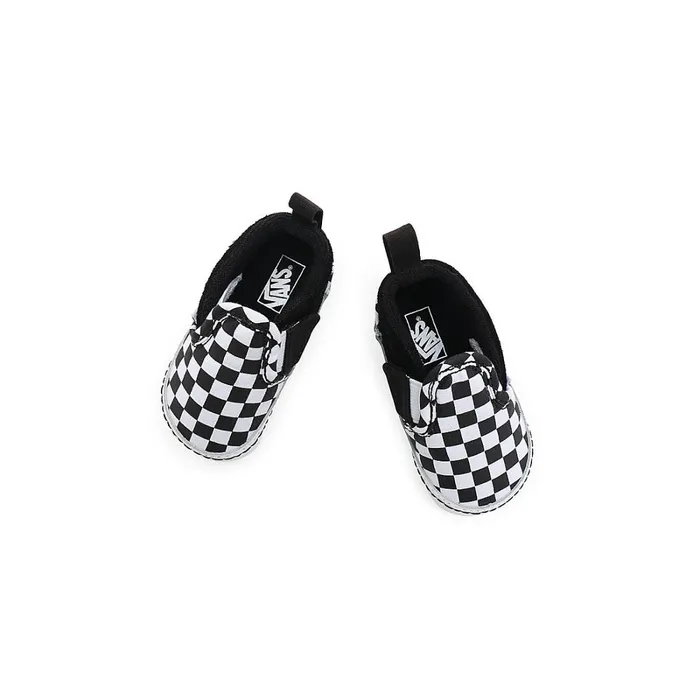 Vans Classics Kids Infant Checkerboard SlipOn Hook And Loop Crib Shoes 01 Year Black