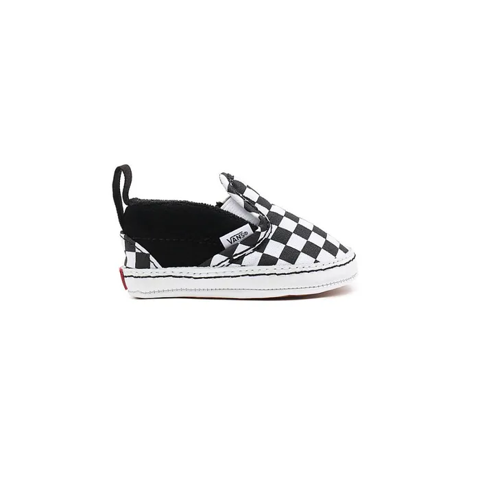 Vans Classics Kids Infant Checkerboard SlipOn Hook And Loop Crib Shoes 01 Year Black