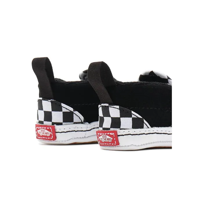 Vans Classics Kids Infant Checkerboard SlipOn Hook And Loop Crib Shoes 01 Year Black