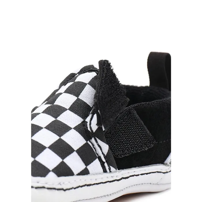 Vans Classics Kids Infant Checkerboard SlipOn Hook And Loop Crib Shoes 01 Year Black