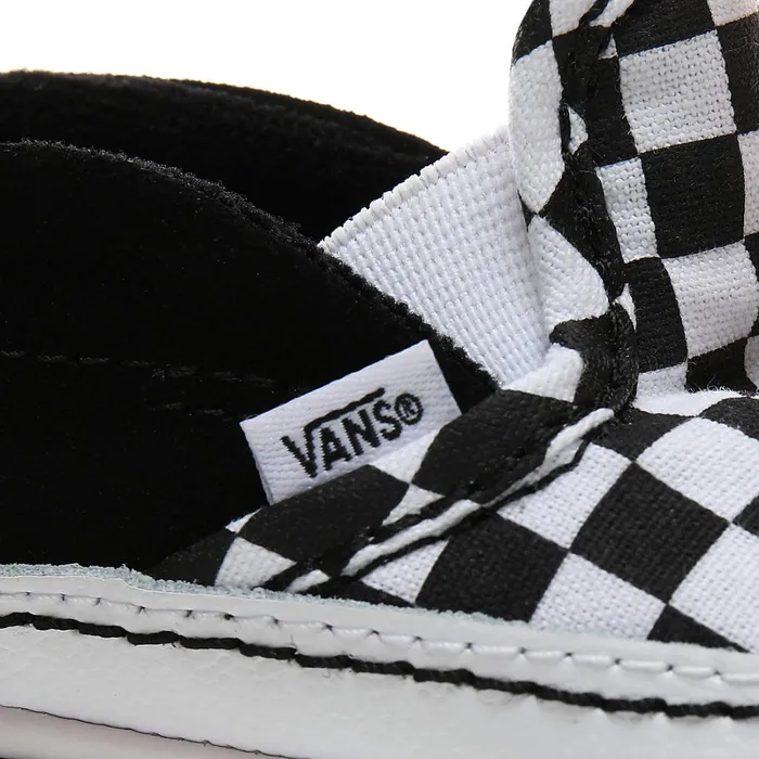 Vans Classics Kids Infant Checkerboard SlipOn Hook And Loop Crib Shoes 01 Year Black