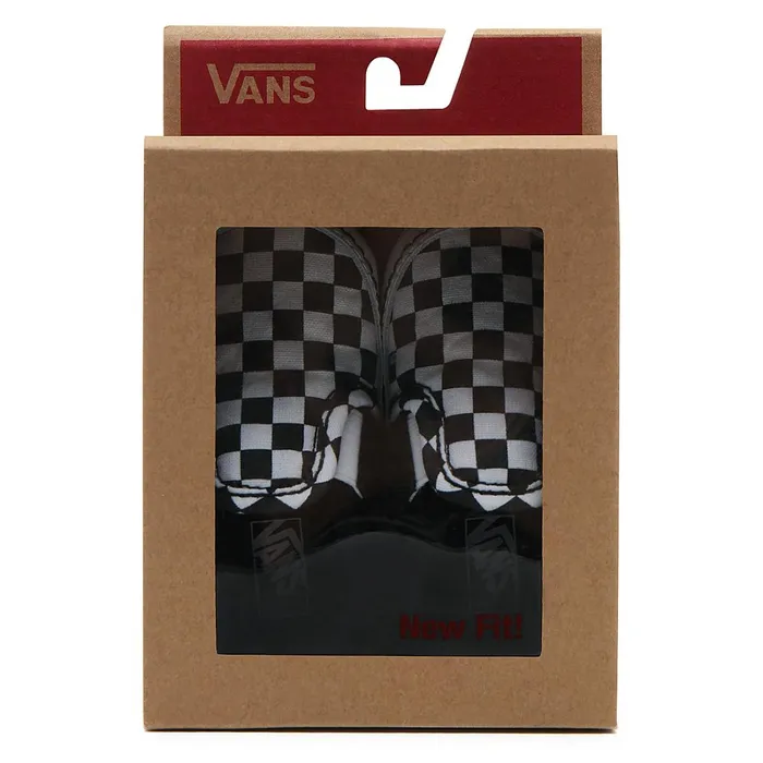 Vans Classics Kids Infant Checkerboard SlipOn Hook And Loop Crib Shoes 01 Year Black