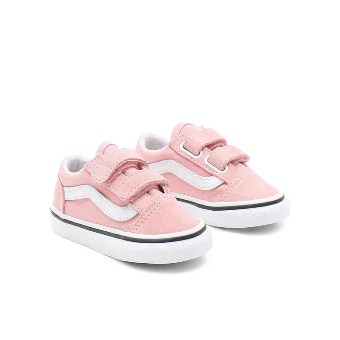 Vans Classics Kids Toddler Old Skool Hook And Loop Shoes 14 Years Pink