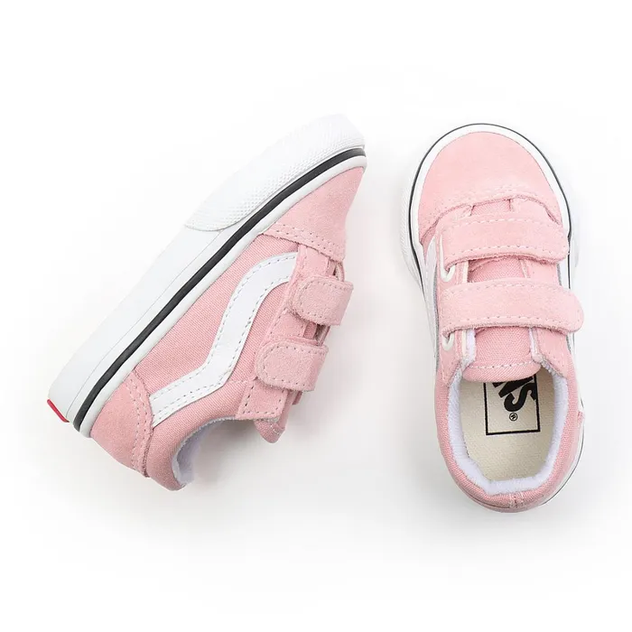 Vans Classics Kids Toddler Old Skool Hook And Loop Shoes 14 Years Pink