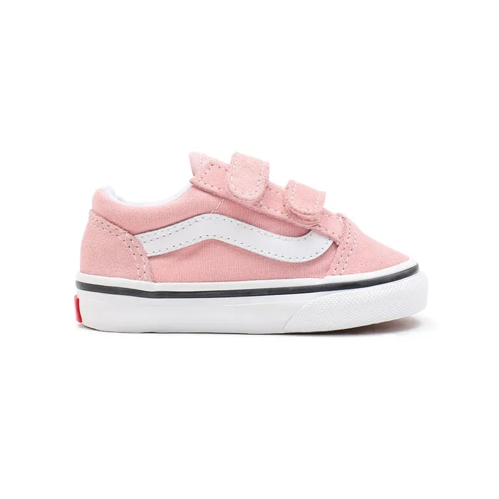 Vans Classics Kids Toddler Old Skool Hook And Loop Shoes 14 Years Pink