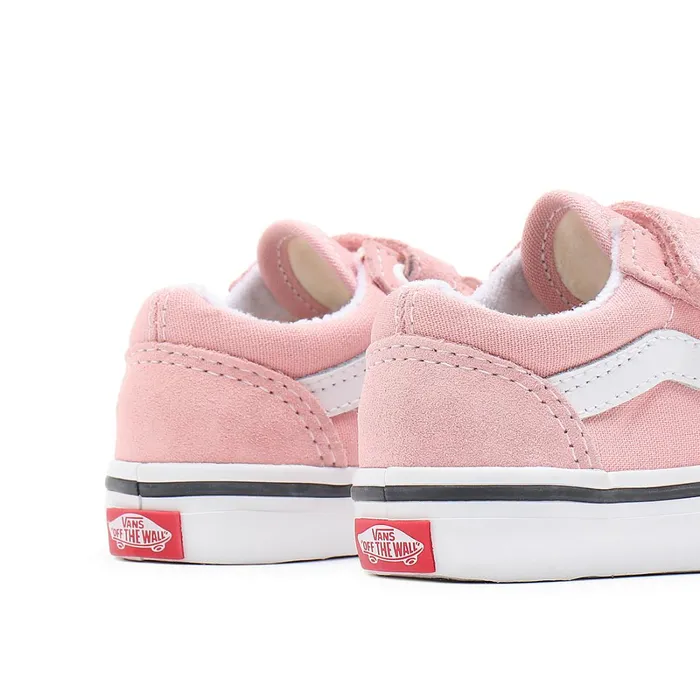 Vans Classics Kids Toddler Old Skool Hook And Loop Shoes 14 Years Pink