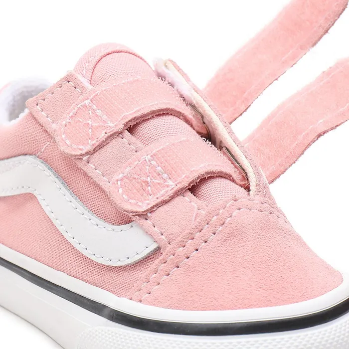 Vans Classics Kids Toddler Old Skool Hook And Loop Shoes 14 Years Pink