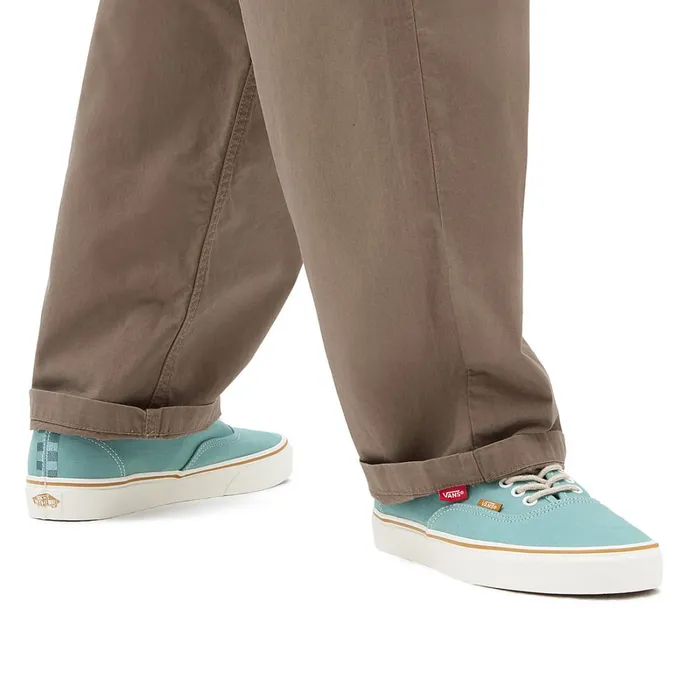 Vans Classics Men Authentic Embroidered Check Shoes Green