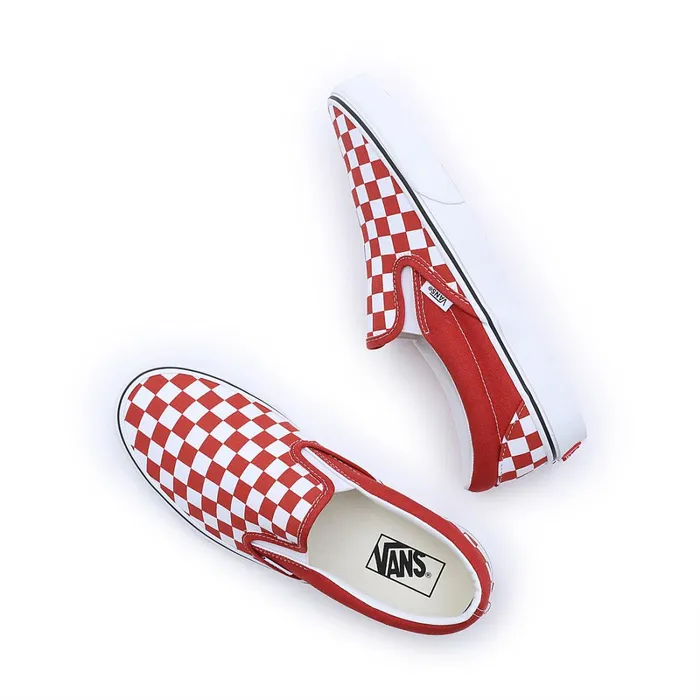 Vans Classics Men Color Theory Classic SlipOn Shoes Red