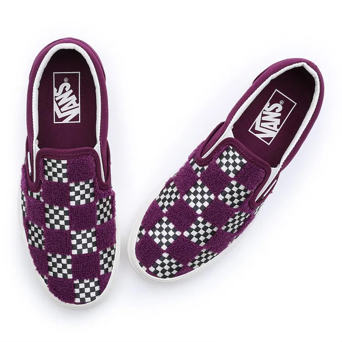 Vans Classics Men Tufted Check Classic SlipOn Shoes Purple