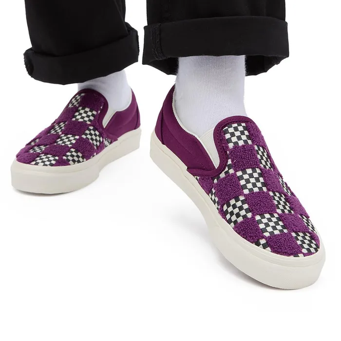 Vans Classics Men Tufted Check Classic SlipOn Shoes Purple