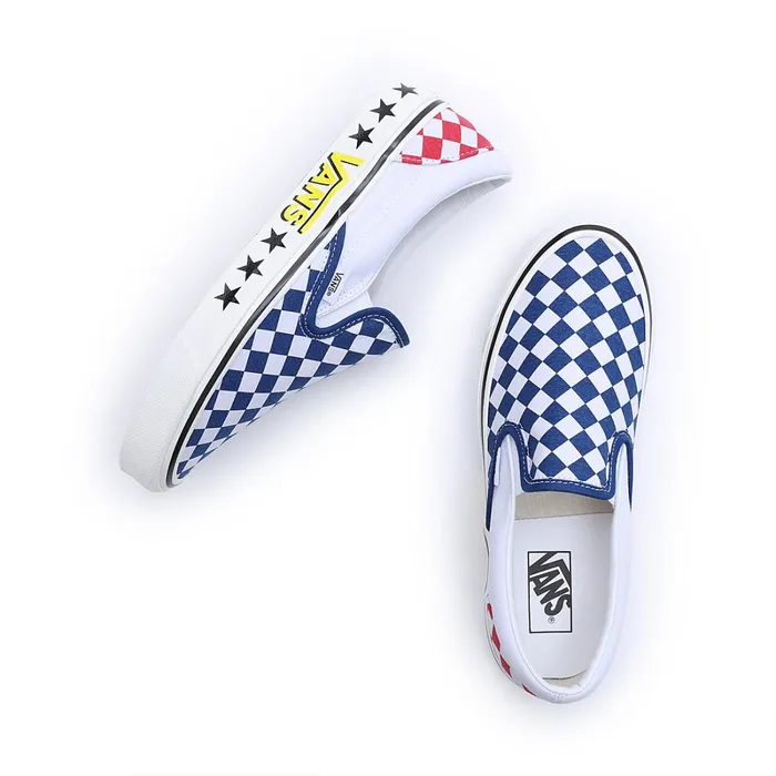 Vans Classics Women Diamond Check Classic SlipOn 98 DX Shoes Blue