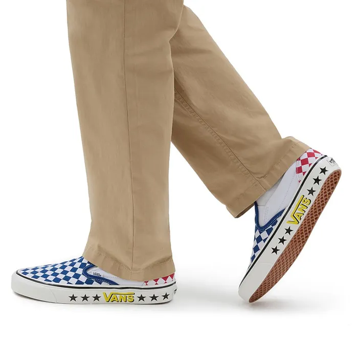 Vans Classics Women Diamond Check Classic SlipOn 98 DX Shoes Blue