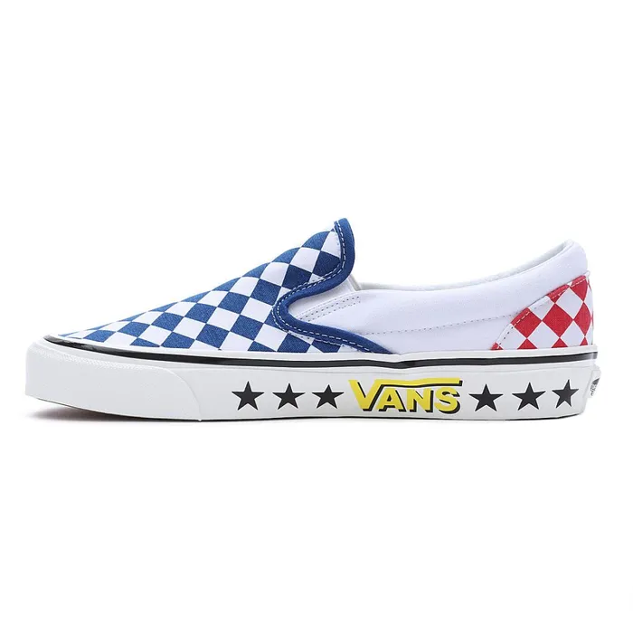 Vans Classics Women Diamond Check Classic SlipOn 98 DX Shoes Blue