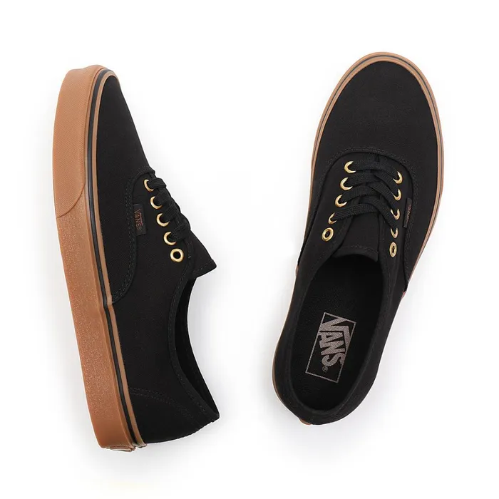 Vans Classics Women Gum Authentic Shoes Black Brown