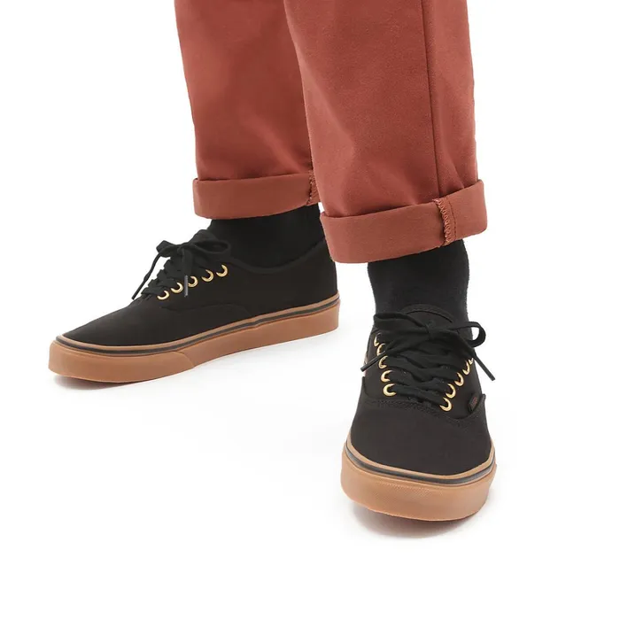 Vans Classics Women Gum Authentic Shoes Black Brown