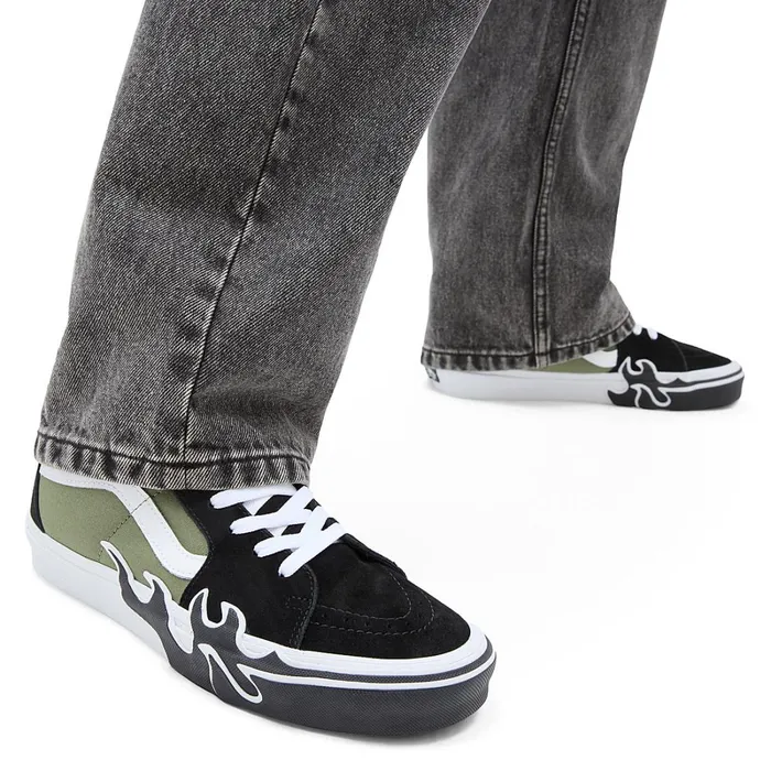 Vans Classics Women Sk8Hi Flame Shoes Green