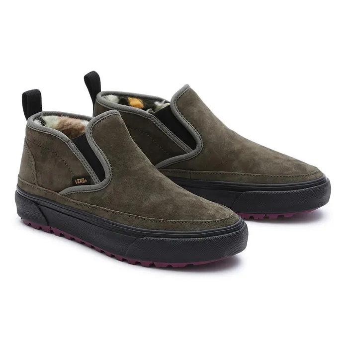 Vans HiTop Shoes Men Sherpa Mid Slip MTE1 Shoes Green