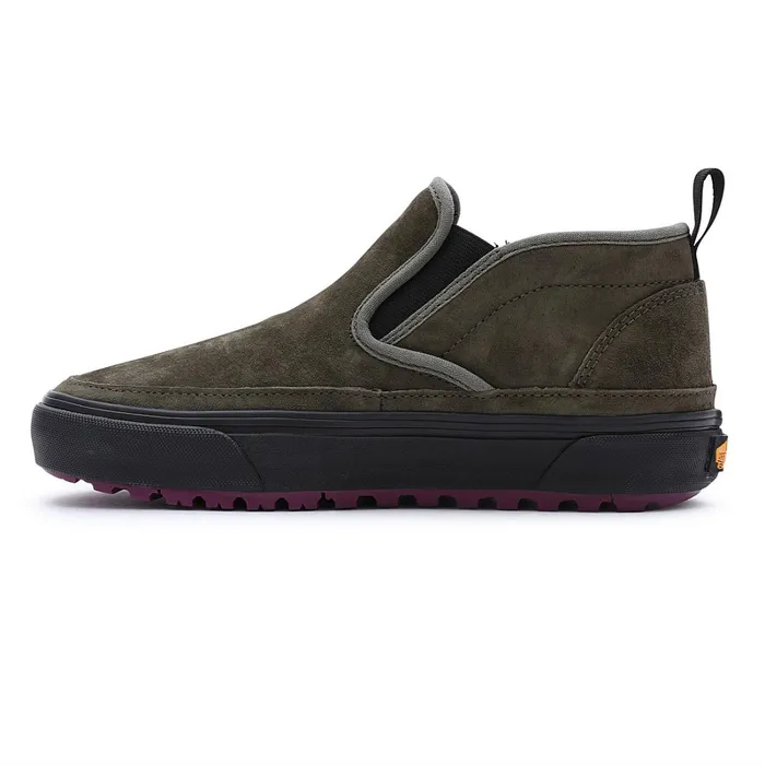 Vans HiTop Shoes Men Sherpa Mid Slip MTE1 Shoes Green