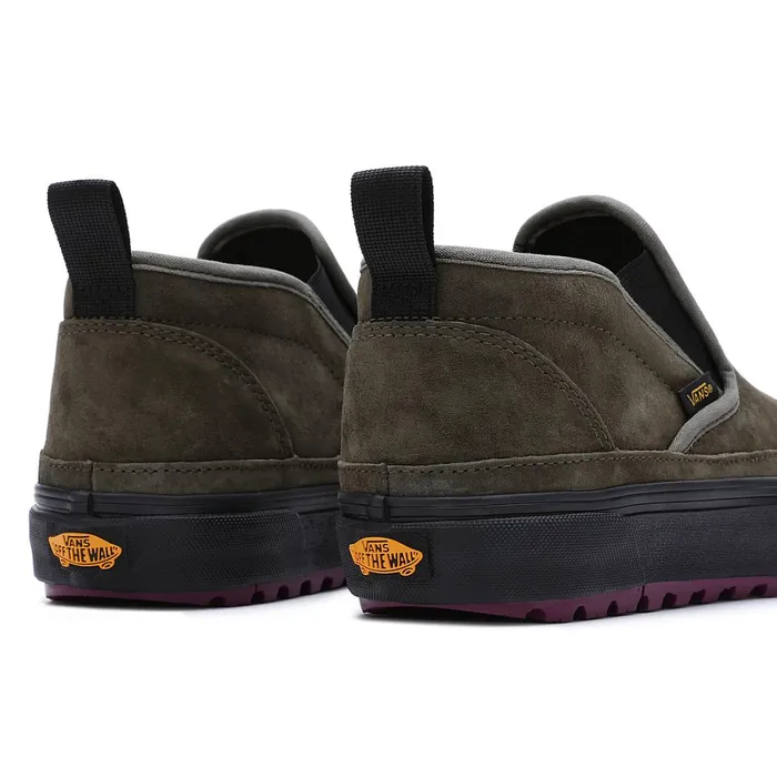 Vans HiTop Shoes Men Sherpa Mid Slip MTE1 Shoes Green