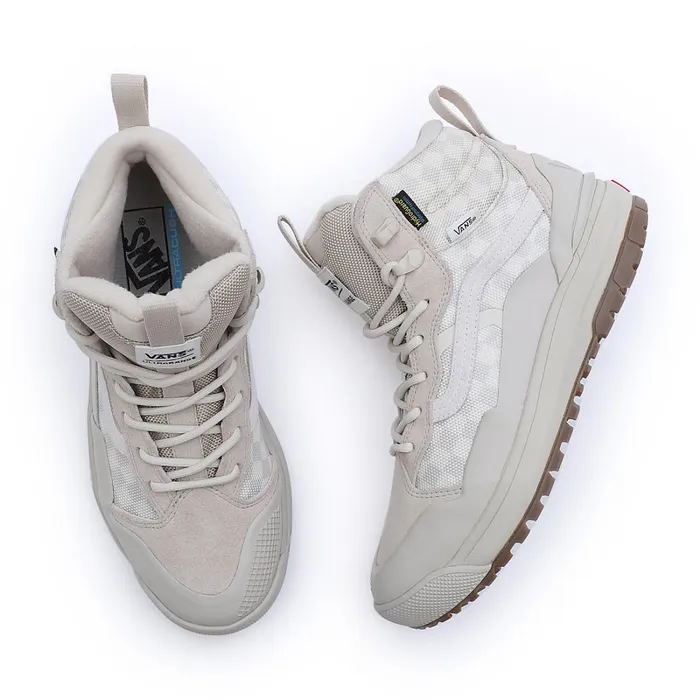 Vans HiTop Shoes Men UltraRange EXO Hi MTE2 Checkerboard Shoes Green Beige
