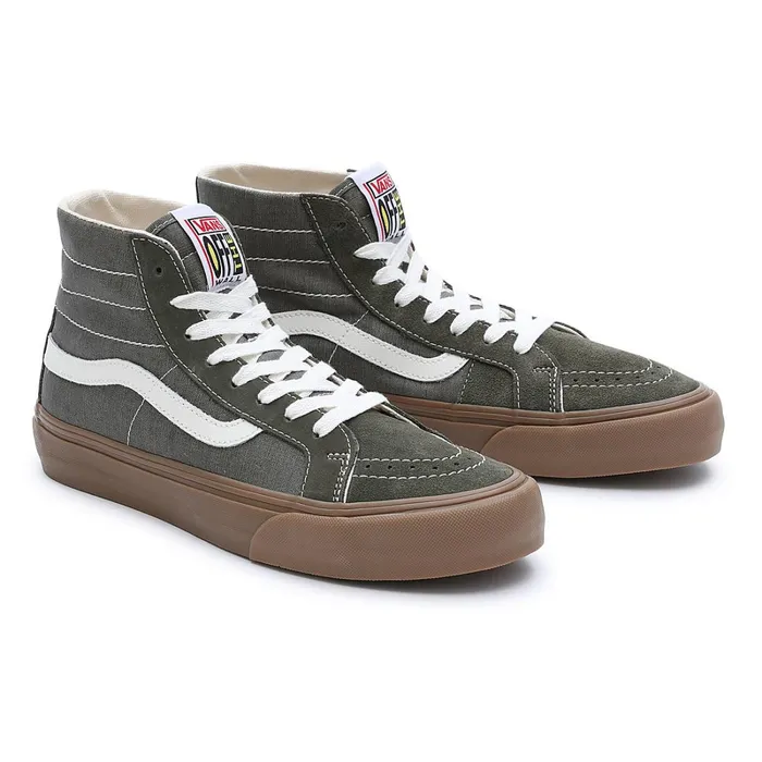 Vans HiTop Shoes Women Salt Wash Sk8Hi 38 Decon VR3 Shoes Green
