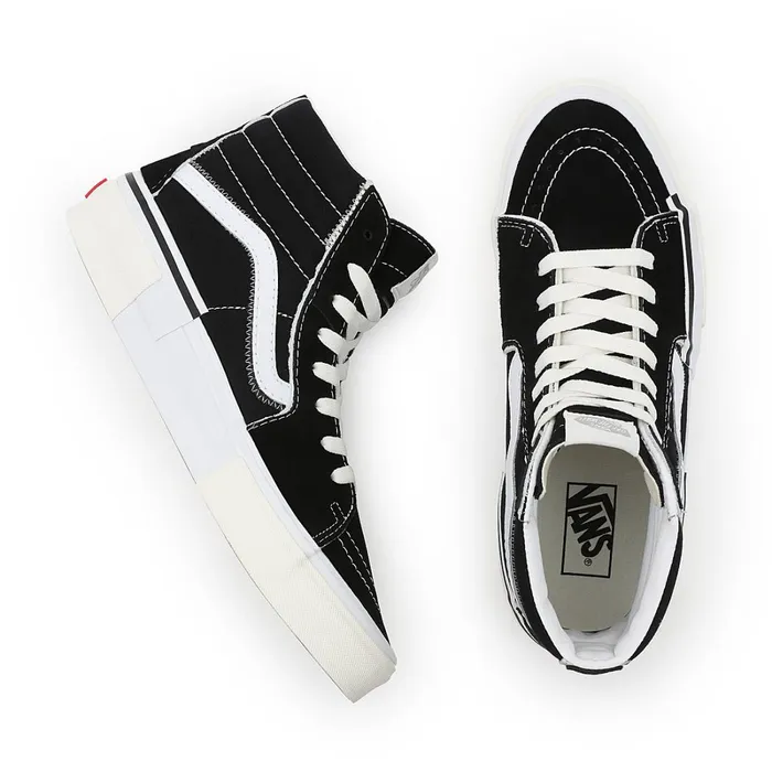 Vans HiTop Shoes Women Sk8Hi Reconstruct Shoes Black