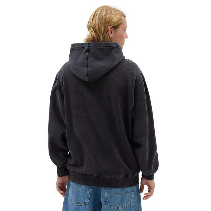 Vans Hoodies and Sweatshirts Men Scripted Double Snap Loose Pullover Hoodie Black
