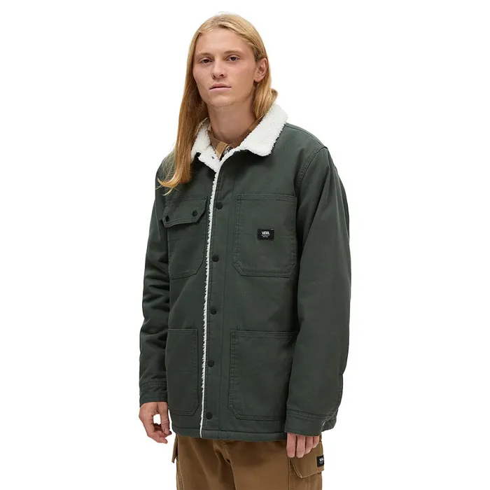 Vans Jackets and Coats Men Drill Chore Coat Sherpa Jacket Green