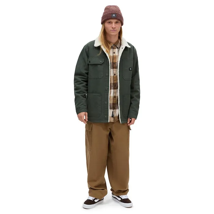 Vans Jackets and Coats Men Drill Chore Coat Sherpa Jacket Green