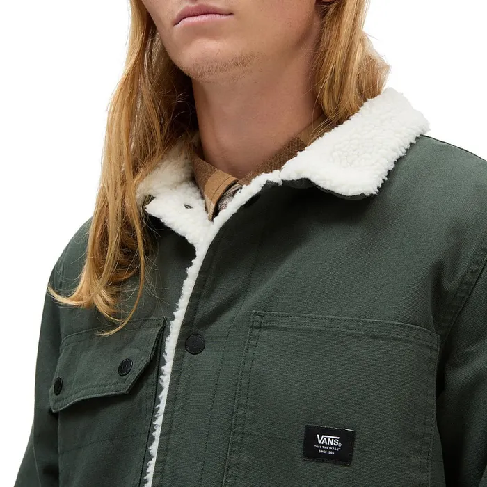 Vans Jackets and Coats Men Drill Chore Coat Sherpa Jacket Green