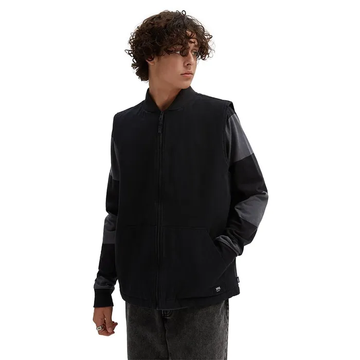 Vans Jackets and Coats Men Plaid Tablot Vest Black