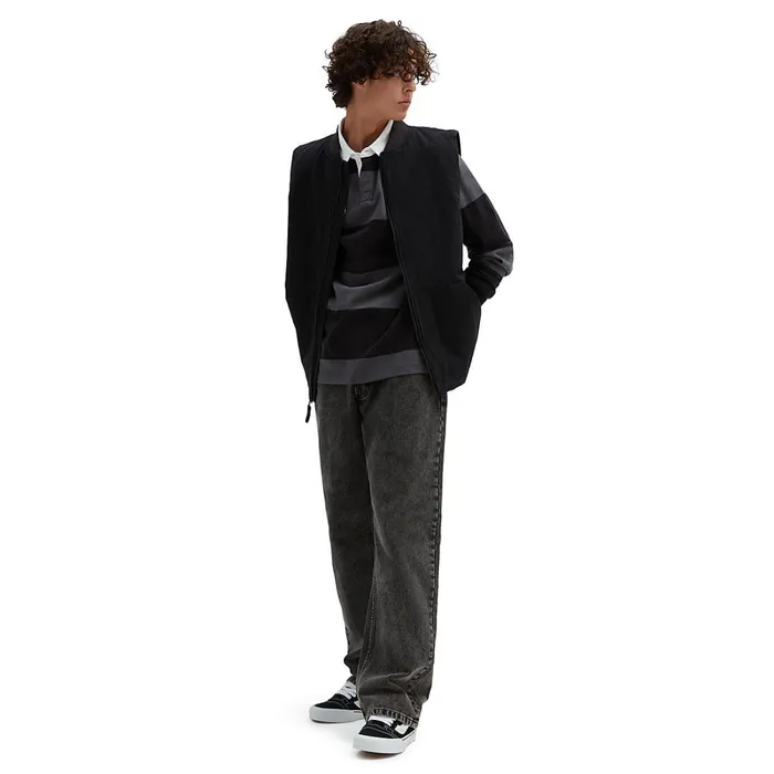 Vans Jackets and Coats Men Plaid Tablot Vest Black