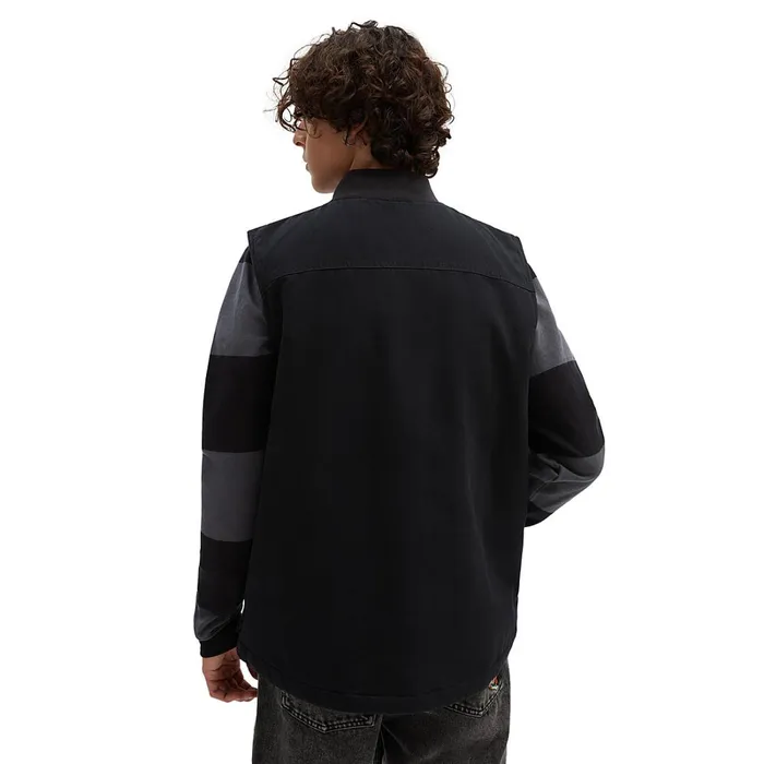 Vans Jackets and Coats Men Plaid Tablot Vest Black